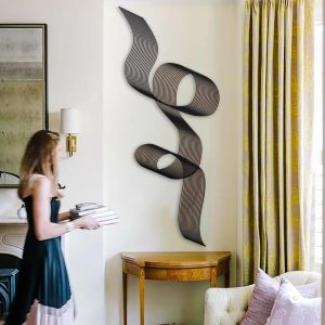 Curves Wood Wall Art - Wooden Wave Panel - Home Decor - Layered Art